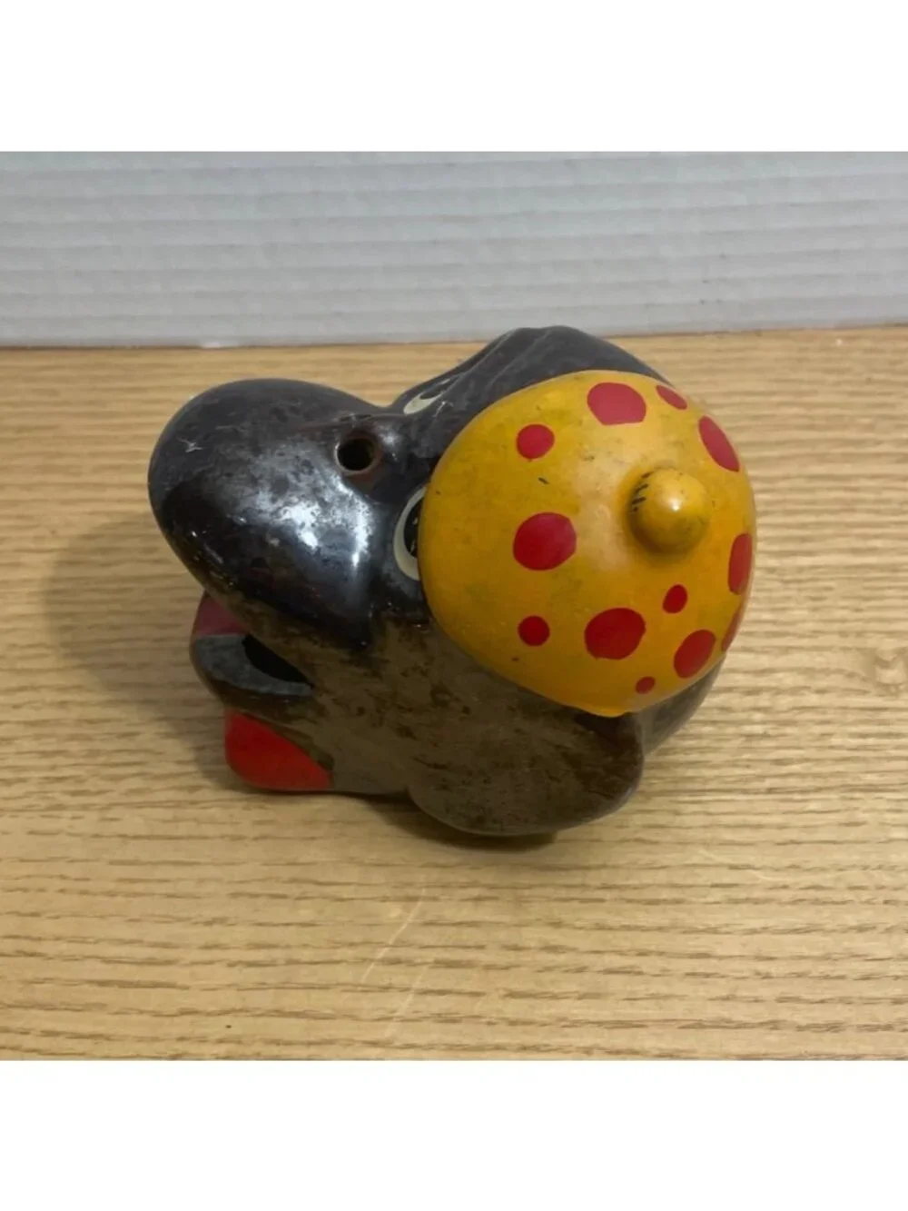 Vtg Smoking Monkey Figural Ashtray Redware Clay Japan 1950s Mid Century MCM